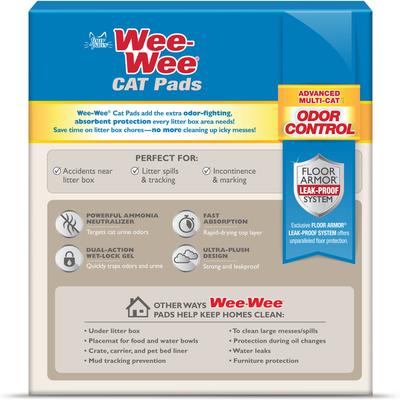 Show full view: Wee-Wee Four Paws Cat Pee Pads 28 x 30-in, 10 count slide 9 of 9