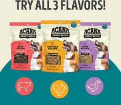 ACANA Jerky Bites Red Meat Flavor Grain-Free High-Protein Dog Treats, 6-oz bag slide 2 of 7