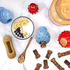 Nylabone Strong Rubber Stuffable Cone Treat Bacon Tough Dog Chew Toy, Blue, X-Large slide 2 of 9