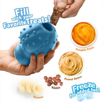 Show full view: Nylabone Strong Rubber Stuffable Cone Treat Bacon Tough Dog Chew Toy, Blue, X-Large slide 8 of 10