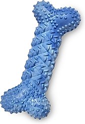 Nylabone Strong Rubber Braid Bone Peanut Butter Tough Dog Chew Toy, Medium slide 2 of 9