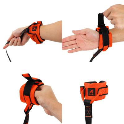 Show full view: Gooby Easy Fit Wrist Band Neoprene Running Dog Leash, 6-ft long, 1.5-in wide, Orange slide 2 of 4