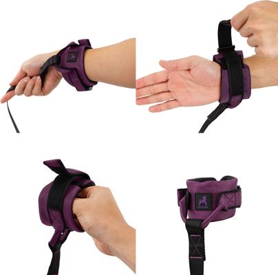 Show full view: Gooby Easy Fit Wrist Band Neoprene Running Dog Leash, 6-ft long, 1.5-in wide, Purple slide 2 of 4