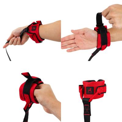 Show full view: Gooby Easy Fit Wrist Band Neoprene Running Dog Leash, 6-ft long, 1.5-in wide, Red slide 2 of 4