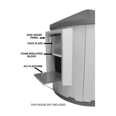 Show full view: Dog Palace Pro Series CRB Palace A/C Adapter Panel, Grey, Large slide 2 of 3