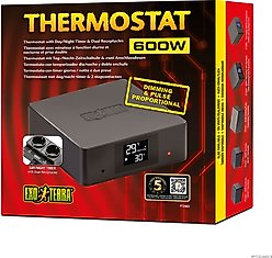 Exo Terra Thermostat Dual Receptacle for Reptiles, 600-watt