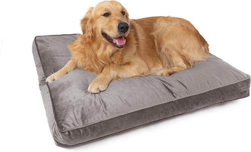 Show full view: Sherry Kline Pet Collection Velvet Reversible & Cord Dog Bed, Grey, 30 x 42 x 4-in slide 3 of 6