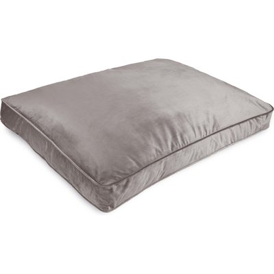 Sherry Kline Pet Collection Sherry Kline Pet Collection Velvet Reversible & Cord Dog Bed, Grey, 30 x 42 x 4-in