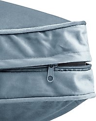 Sherry Kline Pet Collection Velvet Reversible & Cord Dog Bed, Blue, 20 x 26 x 3-in slide 2 of 4