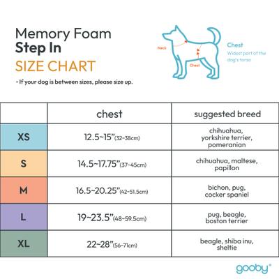 Show full view: Gooby Memory Foam Step In Dog Harness, Yellow, Large: 19 to 23.5-in chest slide 5 of 6