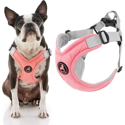 Gooby Gooby Memory Foam Step In Dog Harness, Pink, Large: 19 to 23.5-in chest