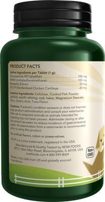 Show full view: NOW Pets UC-II Advanced Joint Mobility Dog & Cat Supplement, 60 Count slide 4 of 11