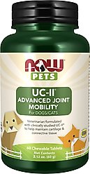 NOW Pets UC-II Advanced Joint Mobility Dog & Cat Supplement, 60 Count