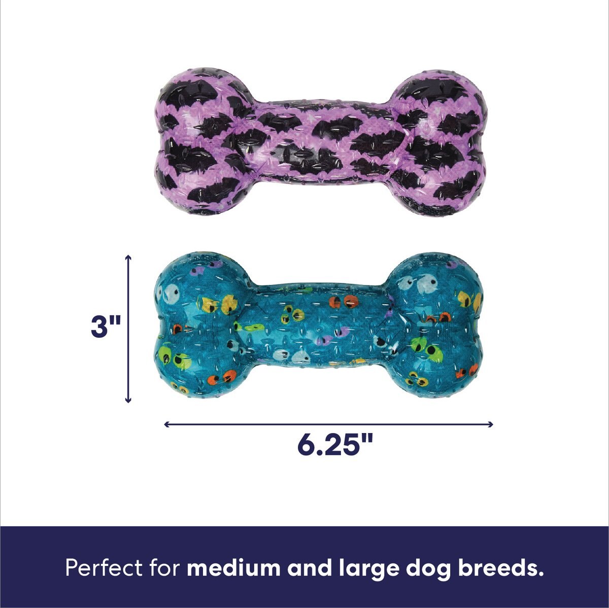 Frisco Halloween TPR Bone Squeaky Dog Toy