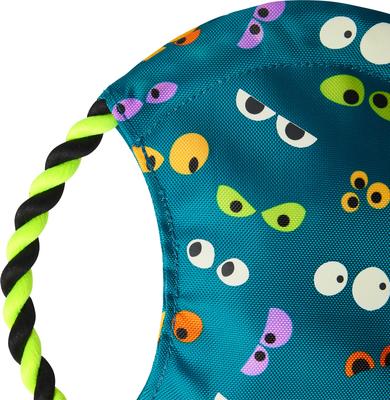 Show full view: Frisco Halloween Fetch Fabric & Rope Flyer Dog Toy, Glow in the Dark Monster Eyes, Medium/Large slide 4 of 8