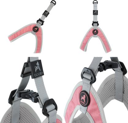 Show full view: Gooby Simple Step In III Dog Harness, Pink, Medium: 16.75 to 21.5-in chest slide 3 of 8