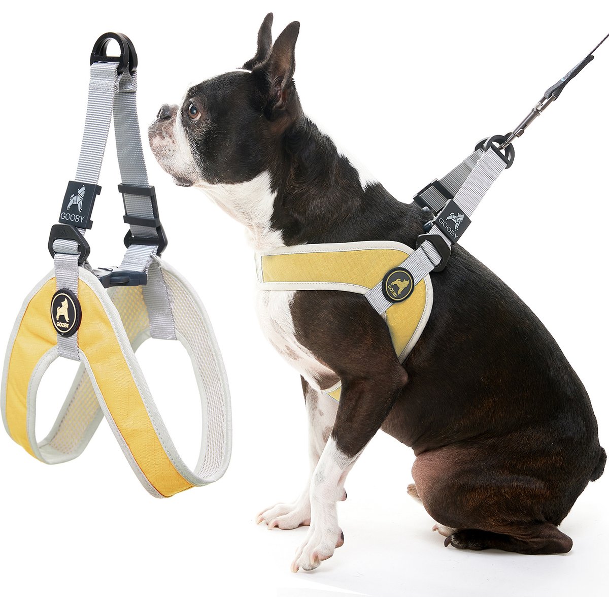 Gooby Simple Step In III Dog Harness, Yellow, Medium: 16.75 to 21.5-in chest