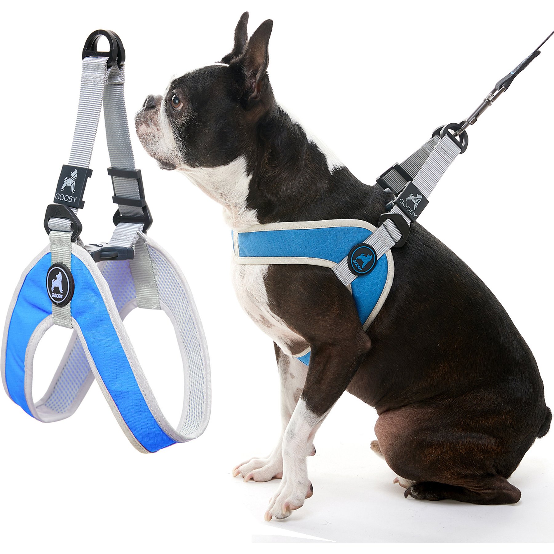Gooby Simple Step In III Dog Harness, Blue, Small: 14.25 to 17-in chest