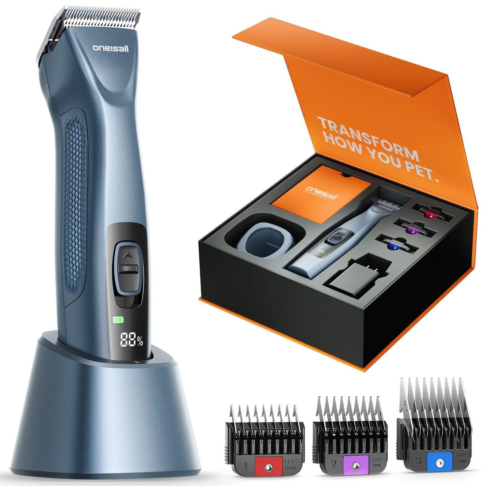 OneIsAll Cordless Professional Dog Grooming Clippers