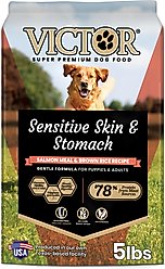VICTOR Sensitive Skin & Stomach Salmon Meal & Brown Rice Recipe Dry Dog Food, 5-lb bag
