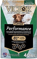VICTOR Performance Active High Protein Hip & Joint Support Adult Dry Dog Food, 40-lb bag