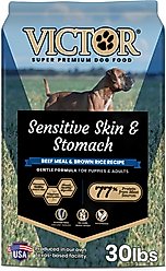 VICTOR Sensitive Skin & Stomach Beef Meal & Brown Rice Recipe Dry Dog Food, 30-lb bag