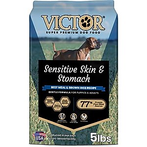 VICTOR Sensitive Skin & Stomach Beef Meal & Brown Rice Recipe Dry Dog Food, 5-lb bag