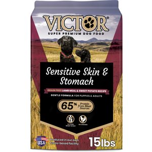 VICTOR Sensitive Skin & Stomach Grain-Free Lamb Meal & Sweet Potato Recipe Dry Dog Food, 15-lb bag