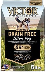 VICTOR Grain-Free Ultra Pro High Protein Low Carb Active Dry Dog Food, 5-lb bag
