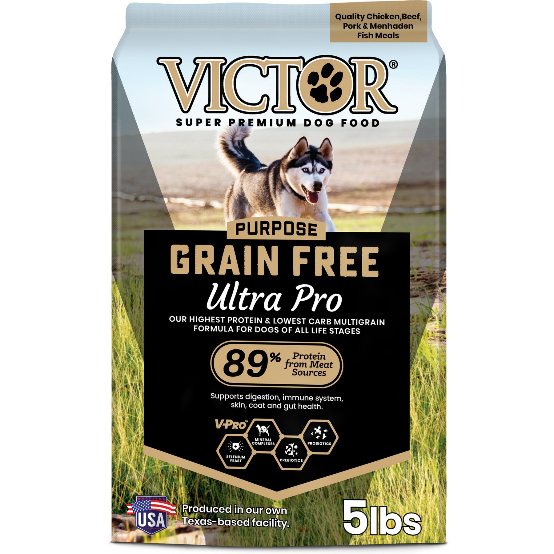VICTOR Grain-Free Ultra Pro High Protein Low Carb Active Dry Dog Food, 10-lb bundle
