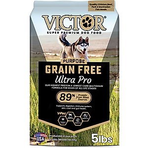VICTOR Grain-Free Ultra Pro High Protein Low Carb Active Dry Dog Food, 5-lb bag