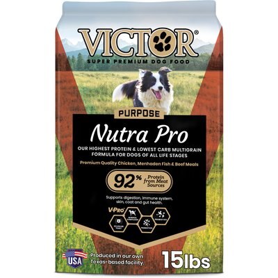 VICTOR Victor Select Nutra Pro Active Dog & Puppy Formula Dry Dog Food, 15-lb