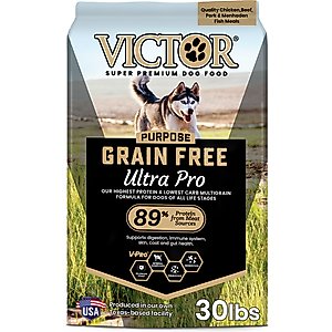 VICTOR Grain-Free Ultra Pro High Protein Low Carb Active Dry Dog Food, 30-lb bag
