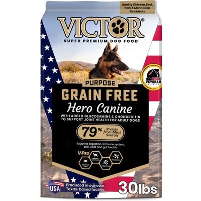 VICTOR VICTOR Grain-Free Hero Canine Hip & Joint Support High Protein Adult Active Dry Dog Food, 30-lb bag