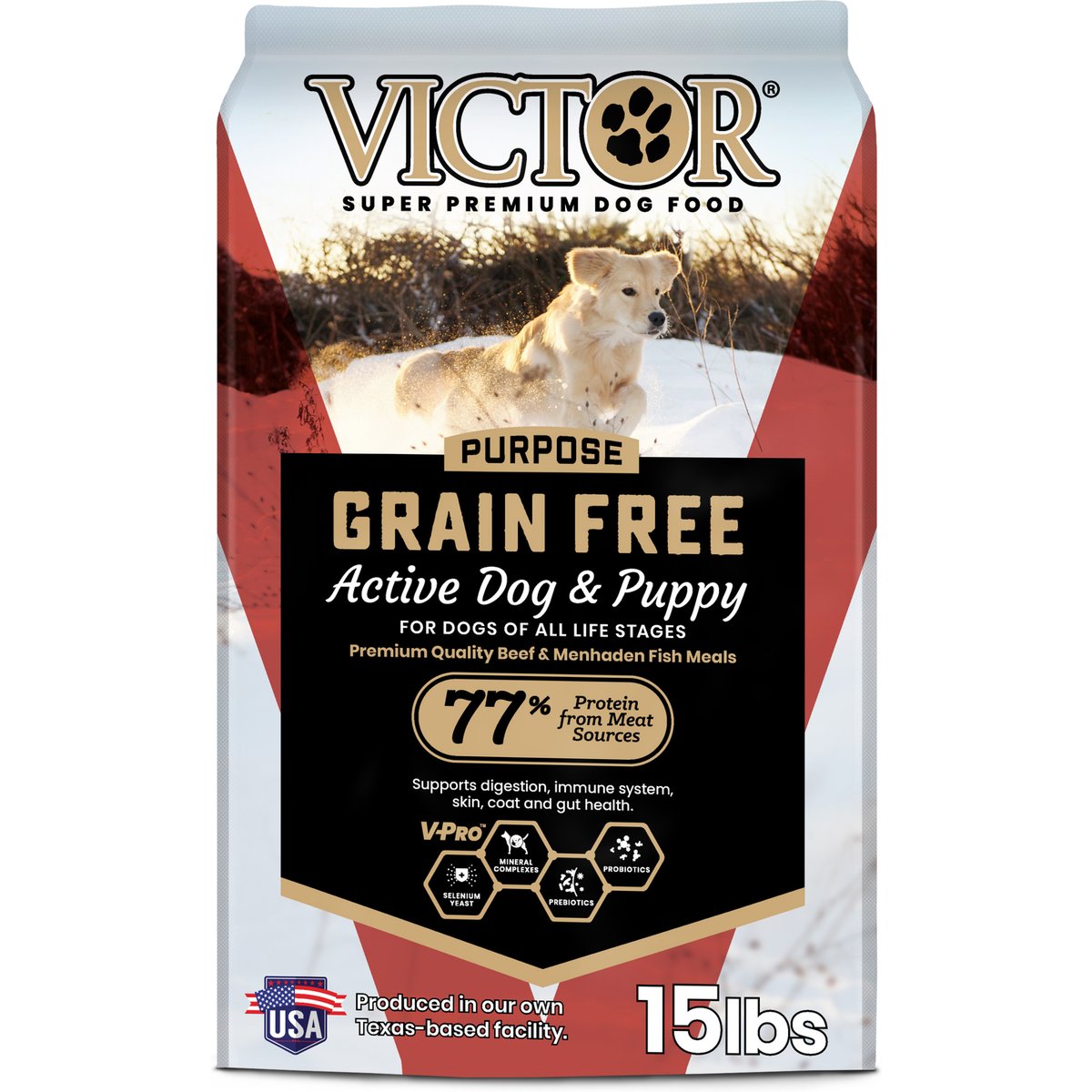Victor Active Dog & Puppy Formula Dry Dog Food, 15-lb bag