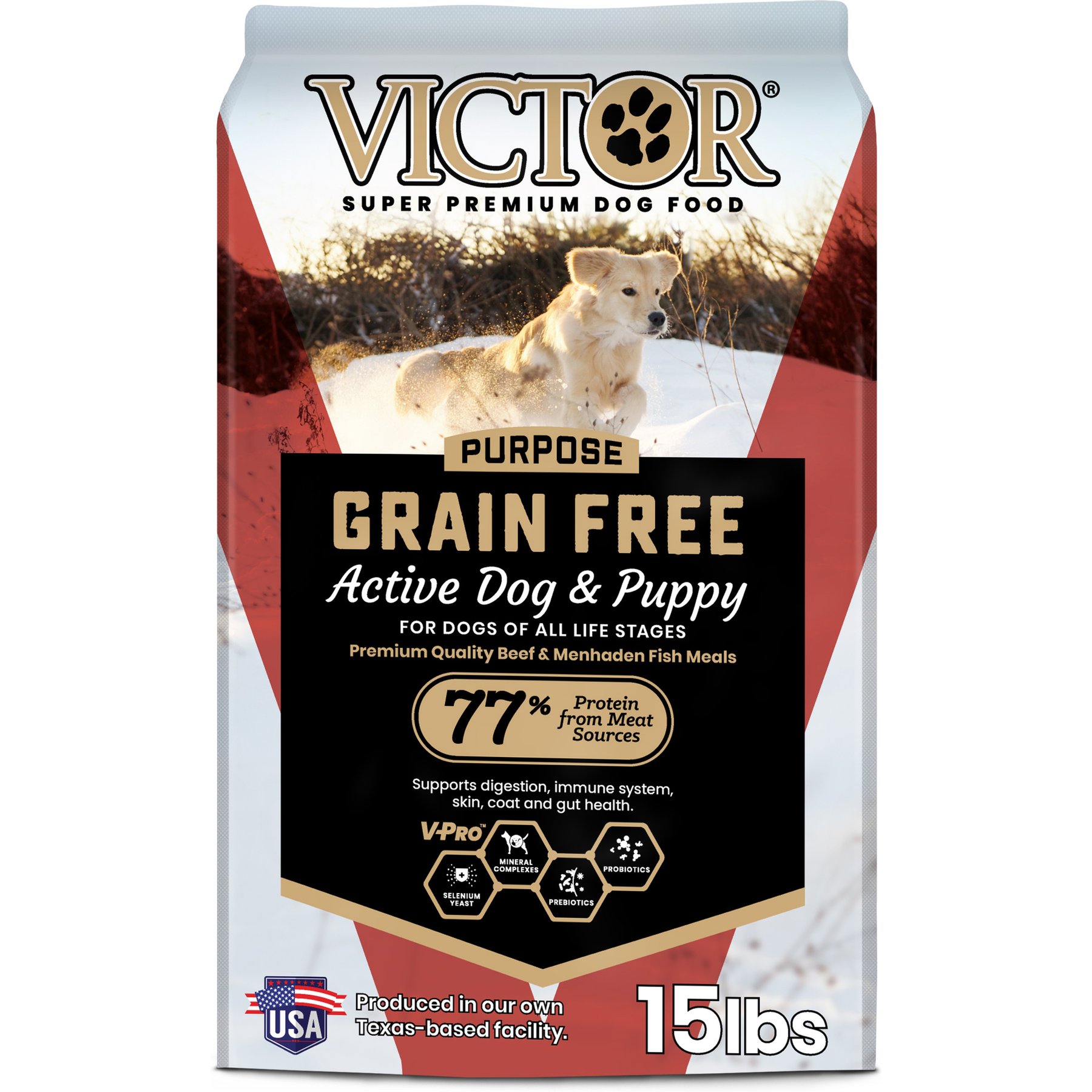 Victor Active Dog & Puppy Formula Dry Dog Food, 15-lb bag