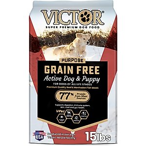 VICTOR Grain-Free Active High Protein Dry Dog Food, 15-lb bag