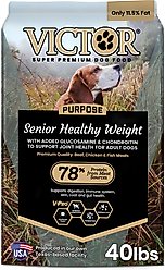 VICTOR Senior Healthy Weight Joint Support Low Fat Gluten-Free Dry Dog Food, 40-lb bag