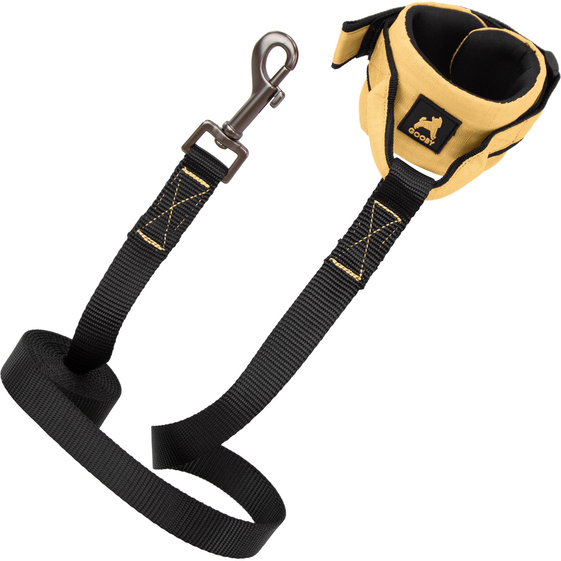 Gooby Ripstop Wrist Band Nylon Dog Leash, 6-ft long, 3/4-in wide, Yellow