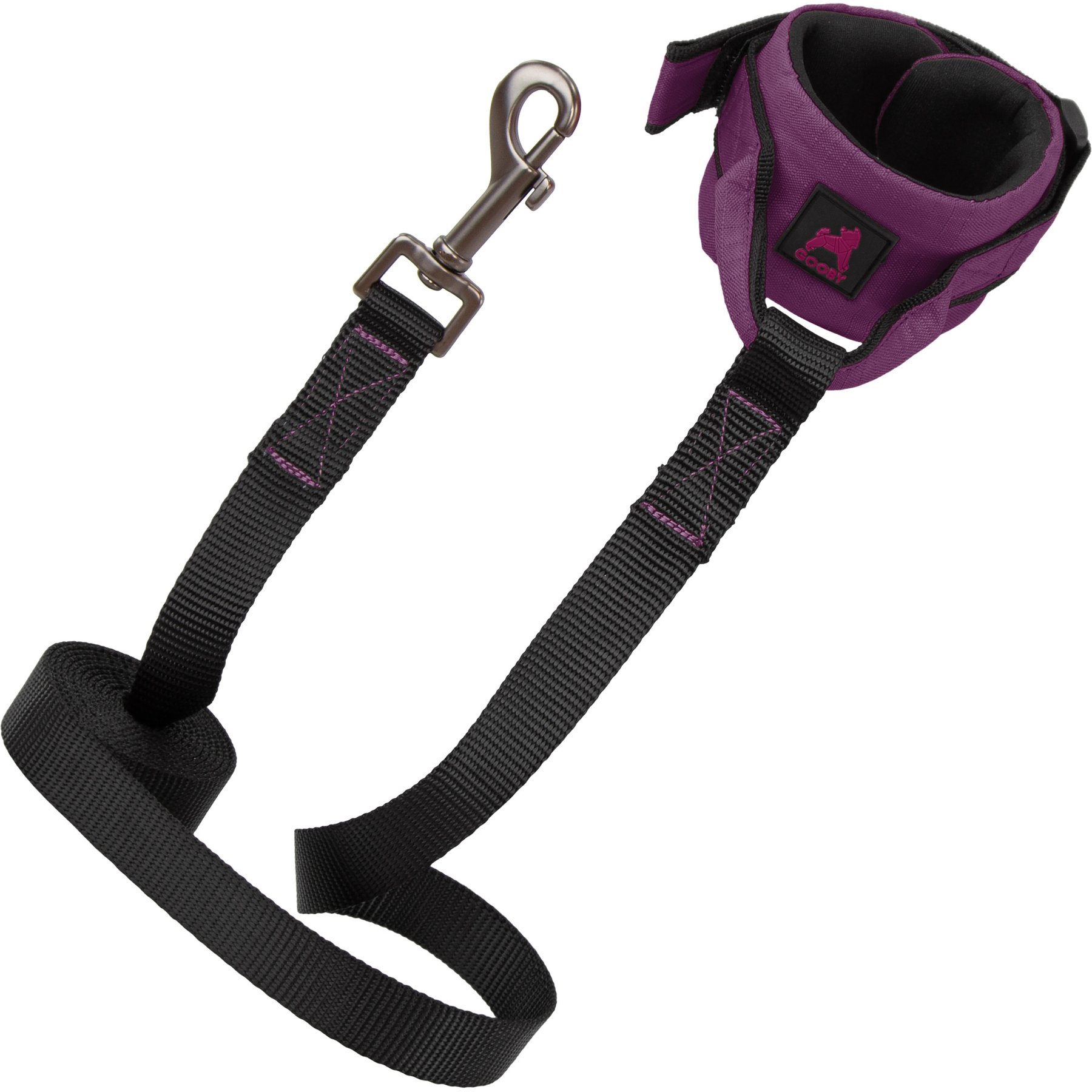 Gooby Ripstop Wrist Band Nylon Dog Leash, 6-ft long, 3/4-in wide, Purple