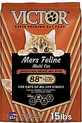 VICTOR Mers Feline Chicken & Beef Meal Recipe Dry Cat Food, 15-lb bag