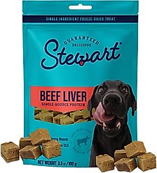 Stewart Beef Liver Single Ingredient Freeze-Dried Dog Treats, 3.5-oz bag