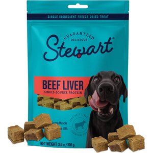 Stewart Beef Liver Single Ingredient Freeze-Dried Dog Treats, 3.5-oz bag