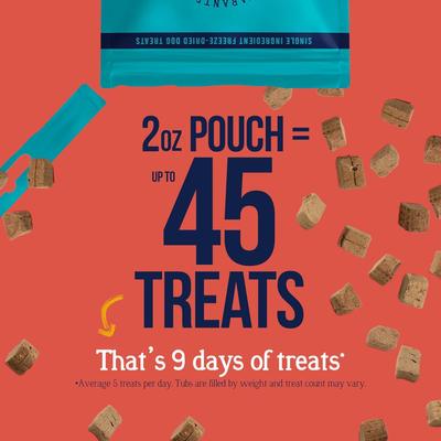 Show full view: Stewart Beef Liver Single Ingredient Freeze-Dried Dog Treats, 2-oz pouch slide 4 of 11