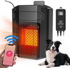 PetNF Dog House Heater with Thermostat App & External Temperature Probe, Black, 3.4-in x 5.45-in x 8.45-in