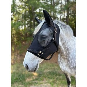 ThinLine SoftFit Horse Fly Mask, Black, Large