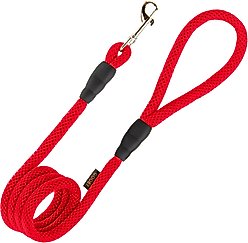 Gooby Soft Mesh Polyester Dog Leash, 4-ft long, 1.5-in wide, Red