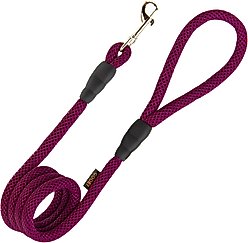 Gooby Soft Mesh Polyester Dog Leash, 4-ft long, 1.5-in wide, Purple