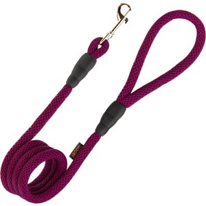 Gooby Soft Mesh Polyester Dog Leash, 4-ft long, 1.5-in wide, Purple