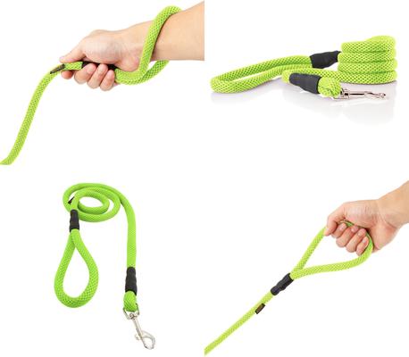 Show full view: Gooby Soft Mesh Polyester Dog Leash, 4-ft long, 1.5-in wide, Green slide 3 of 4